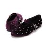 BARBARA Velvet Mary Jane Flat Bbi534pr