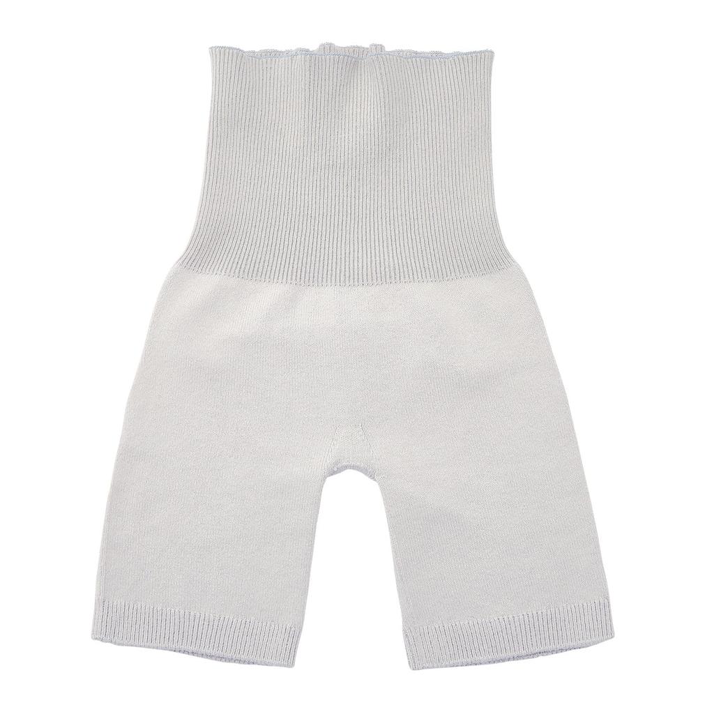 Phiten Freeasy Women's 3/4 Length Belly Warmer Pants, Light Gray, Far-Infrared Heat-Retaining Material, Fits Hips 85-103cm