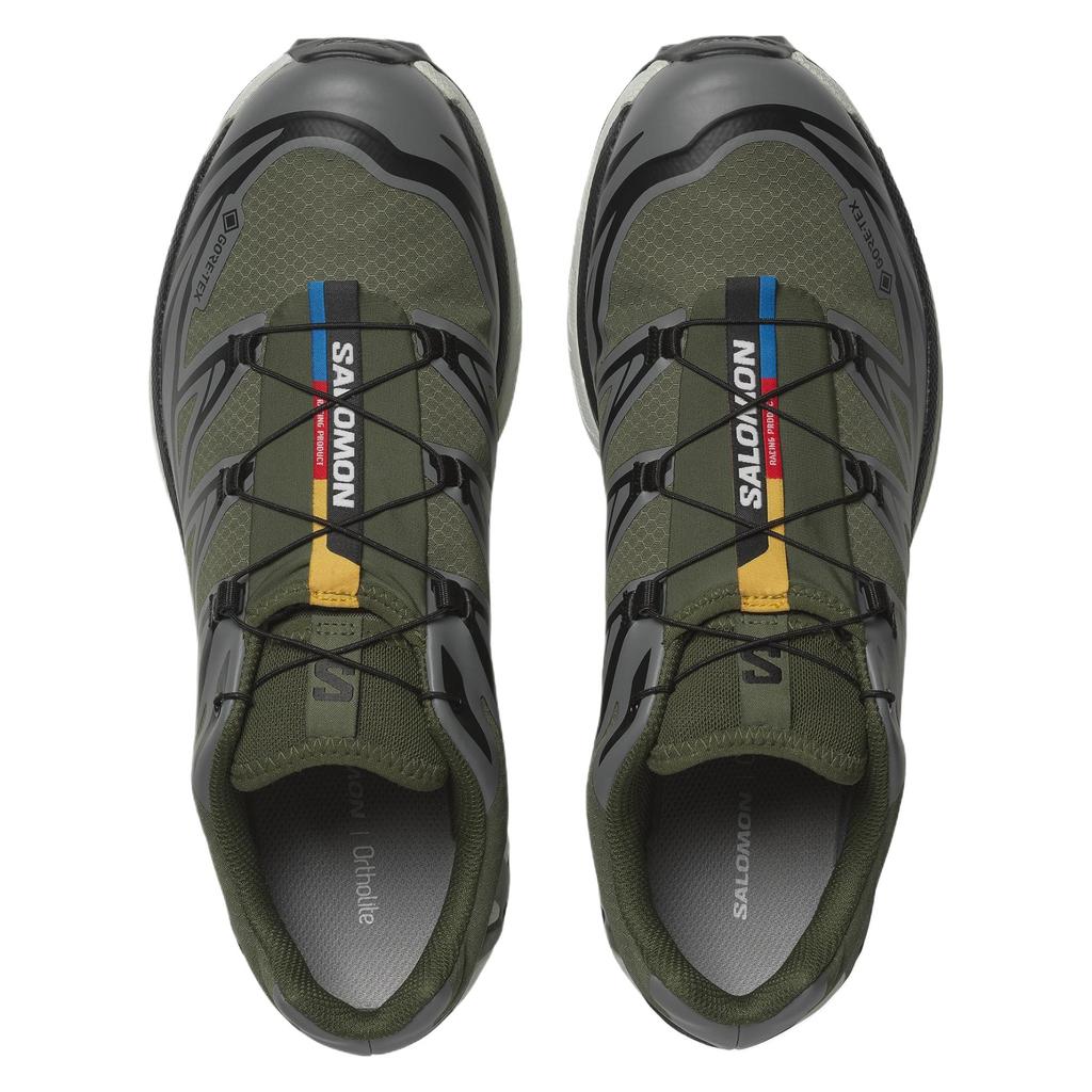 SALOMON XT-6 Gore-Tex Mode Polyvalent Imperméable Chaussures d'Entraînement Basses Unisexe sneaker Vert Gris 477327