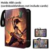 400pcs/900pcs Card Album Book Folder 4/9 Card Slots Collections Zipper Double Pocket Zipper Card Binder Holder