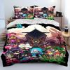 S-Splatoon Game Gamer Cartoon Comforter Bedding Set,Duvet Cover Bed Set Quilt Cover Pillowcase,King Queen Size Bedding Set Kids