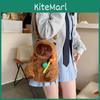 Adorable Capybara Plush Backpack For Kids Featuring Soft Short Plush Fabric