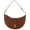 Color Block Stitch Logo Pendant Leather Tote Bag Women Handbags Brown 428871248022