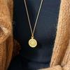 Vintage Chinese Eight Treasures Sand Gold Necklace for Women - Elegant, High-End Autumn/Winter Sweater Chain