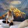 Sunrise of Mountain Peak Tapestry Himalayas Scenery Wall Hanging Hippie Cloth Backdrop Beach Mat Dorm Home Decor
