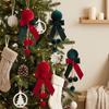 Pendant Christmas Bowknot Ball Pendant Velvet Bow Christmas Hanging Xmas Ornaments  Living Room