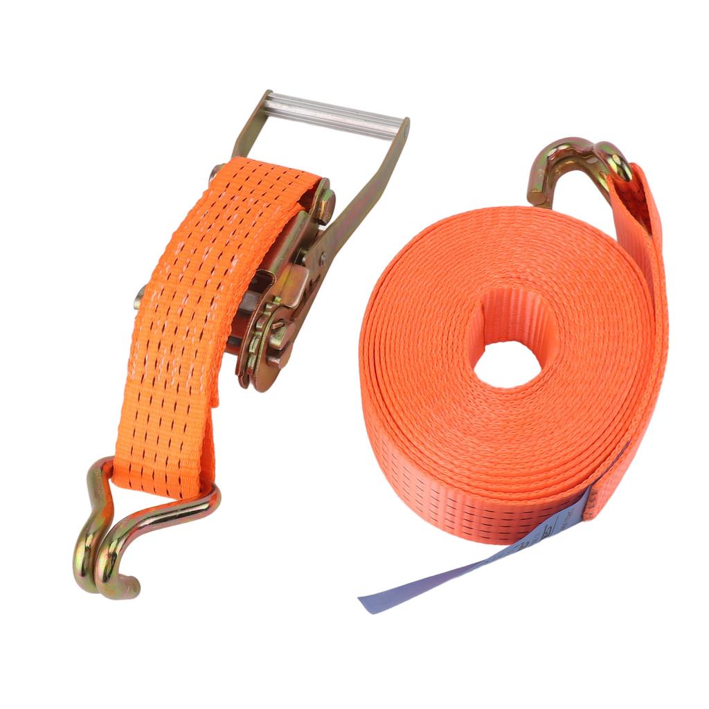 Ratchet Tie Down Cargo Straps 5000kg Heavy Duty Retractable Control with J Hooks 5Tx8m Orange