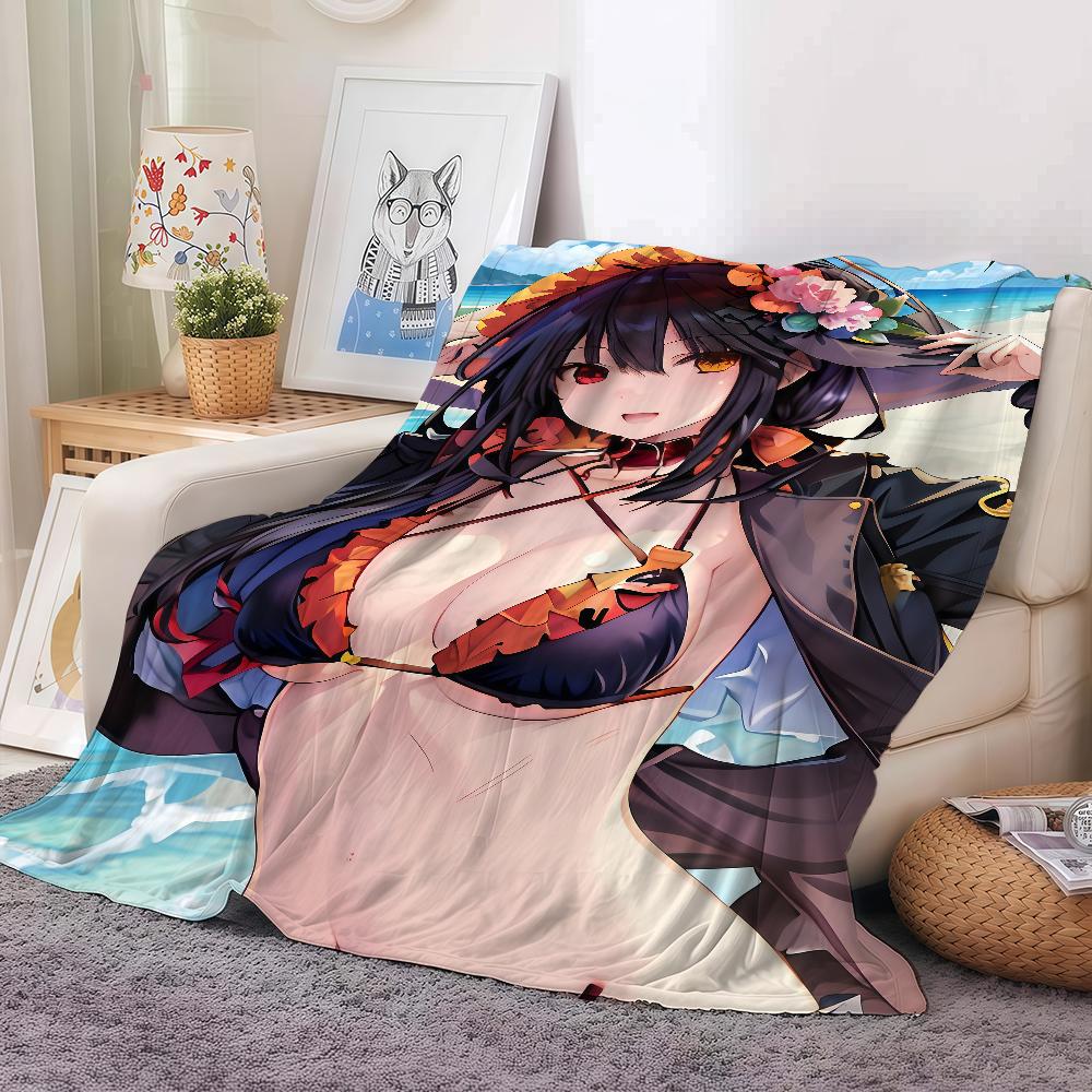 Tokisaki Kurumi D-date A Live Blanket Warm And Soft Suitable For Bedroom Living Room Sofa Bed Office Travel Camping