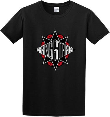 Gangstarr Logo Cotton Round Neck Tee Shirt for Men