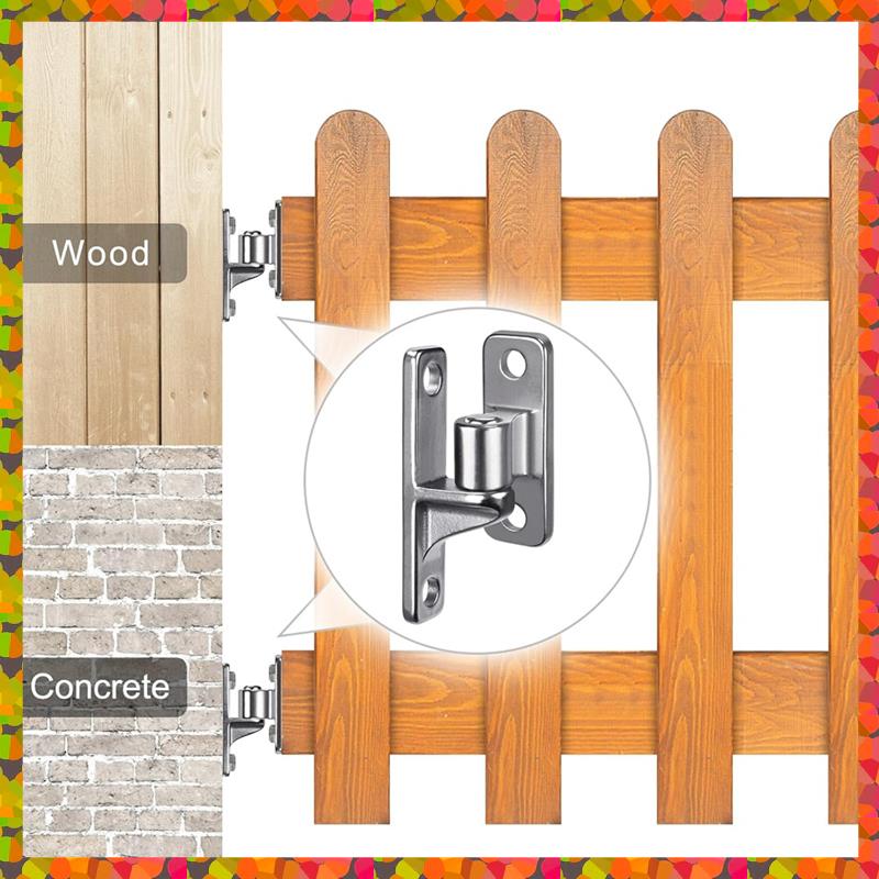 

Promotion! Stainless Steel Gate Hinges, 2Set Wall Mount Gate Hinges For Farm Gates, With Non-Welding Chain Link Fence Parts 5/8I срібний