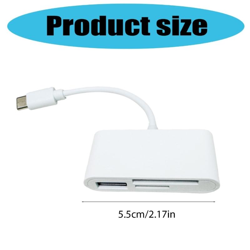 USB C TF Card Reader for PC Memory Card with USB Port Card Reader for Camera Memory Card Reader Simultaneously Read