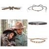 Hat Bands Beaded AdjustableUnisex Western Hat Jewelry FedoraCowboyHat Bands