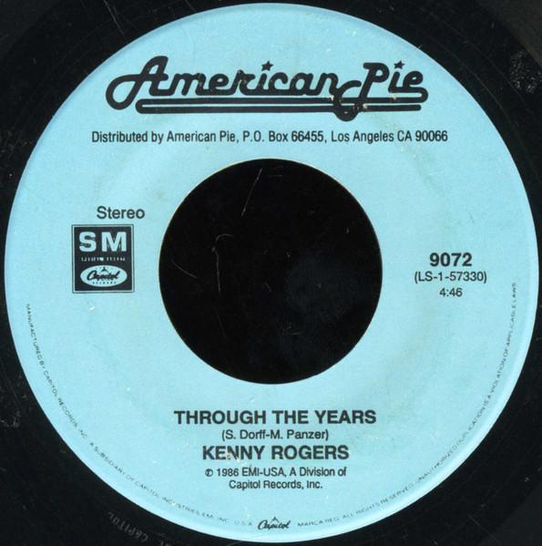 

7inch Record KENNY ROGERS - Through The Years 9072 American Pie US World Music Used