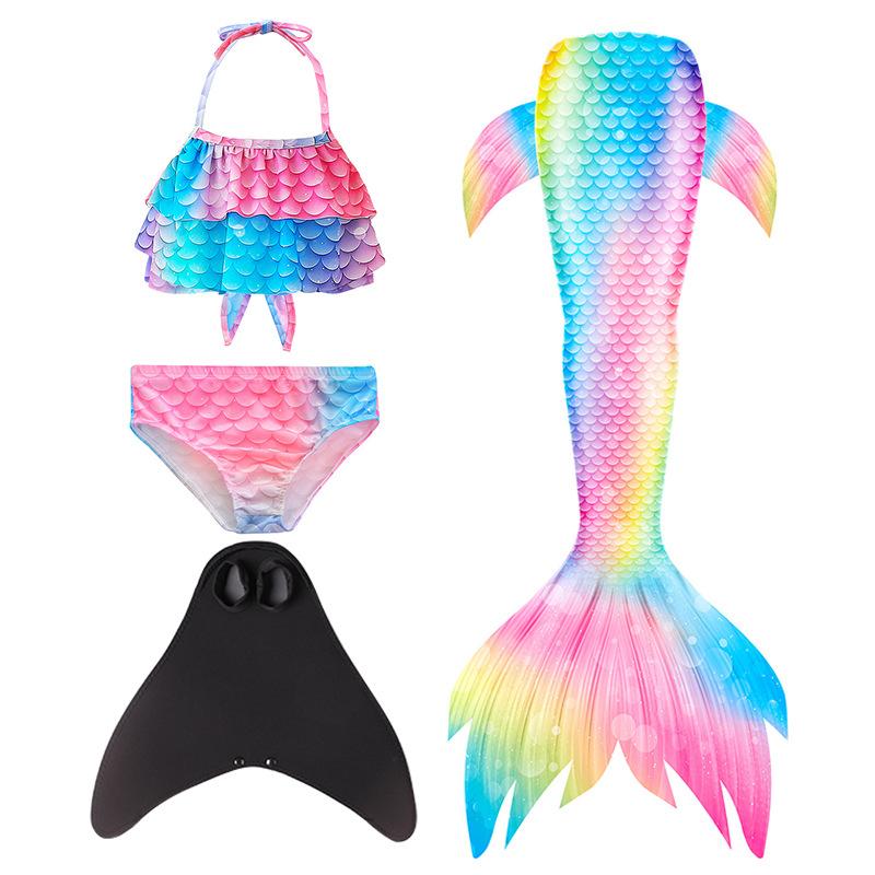 NaLatia Meerjungfrau Badeanzug Für Mädchen - Schwimmflosse Mit UV-Schutz