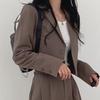 Women's Khaki Summer Suit Set: High Waist, Slimming Straight-Leg Pants, Professional Slim Fit, Versatile Temperament