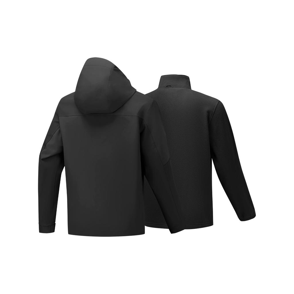 Skechers Three-In-One Professional Hooded Fleece Liner Waterproof Breathable Jacket Men Jackets P425M172-0018