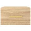 Wall Mounted Nightstand Sonoma Oak 35 x 35 x 20 cm