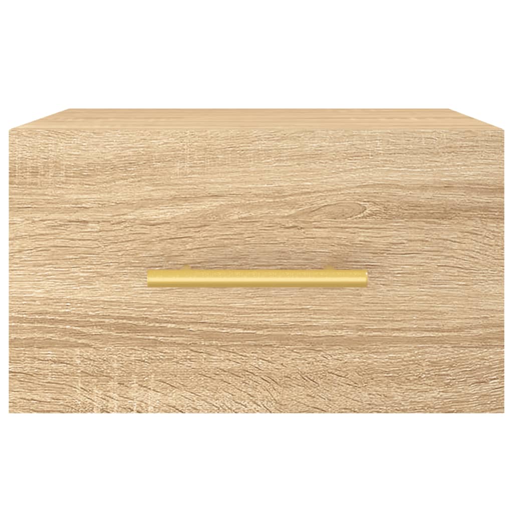 Wall Mounted Nightstand Sonoma Oak 35 x 35 x 20 cm
