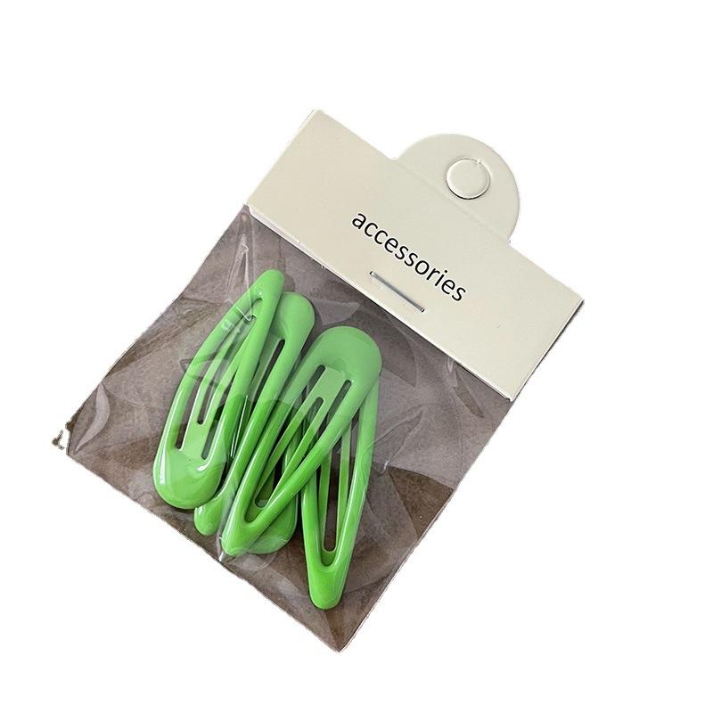 5 Pcs Hair Accessories Simple Personality Bangs Clip Edge Clip Hairpin BB Clip Cute Sweet Girl Heart Small Fresh Color Hairpin