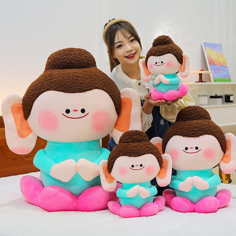 Lotus Buddha Doll Cute Buddha Plush Toy Lucky Buddha Peace Buddha Doll