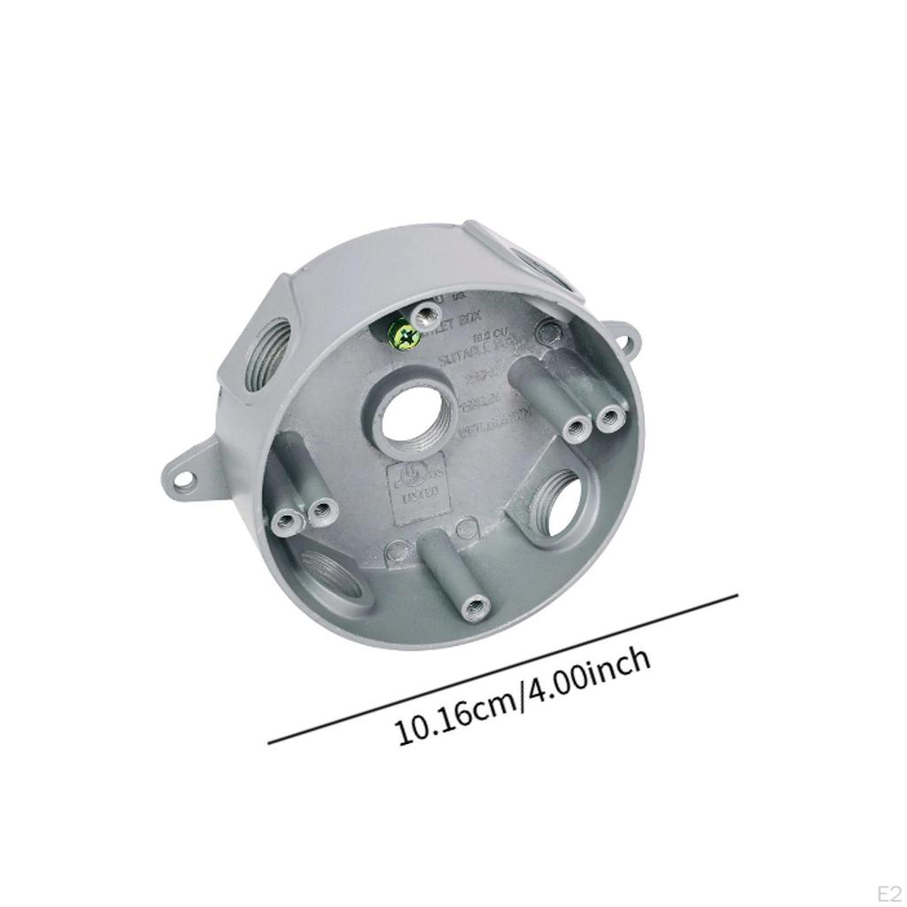 Round Weatherproof Box Electrical Project Case Dustproof US Standard No Cover Wire Junction for