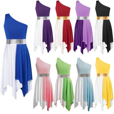 Robe de danse Tutu de Ballet pour filles, sans manches, justaucorps de danse lyrique, Costume de spectacle sur scène