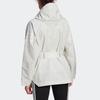 Adidas Solid Color Outdoor Hooded Jacket Women Jackets Off-White H48573