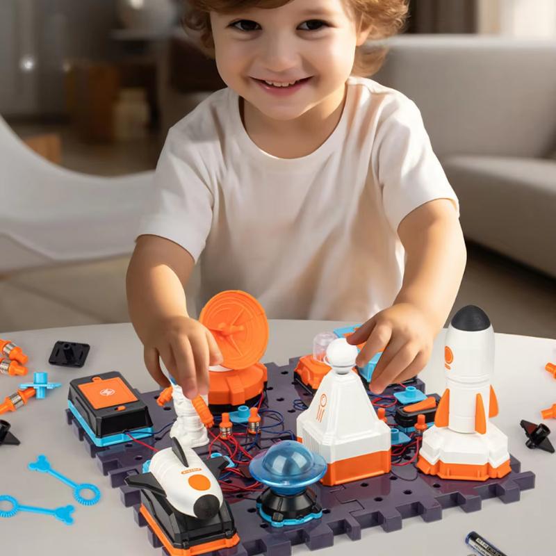 Science Toy DIY Electronic Blocks Kits Children Circuits Educational Toys Exploration Equipment Set Physical Toys for Kids Gift