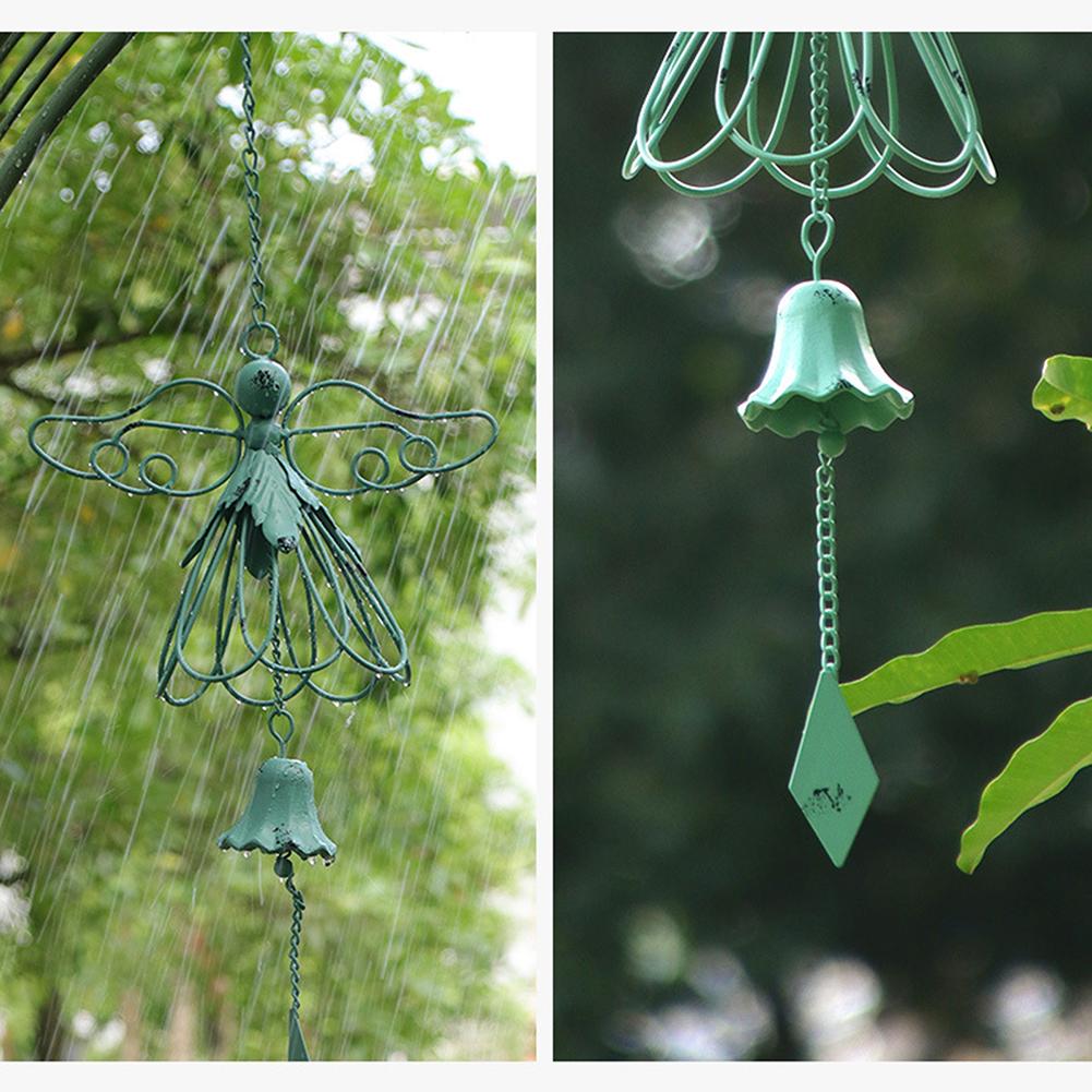 Wrought Iron Cute-Angel Wind Chimes Personalized Home Pendant  Delicate Craft Pendant,for Garden Patios Balcony Decor