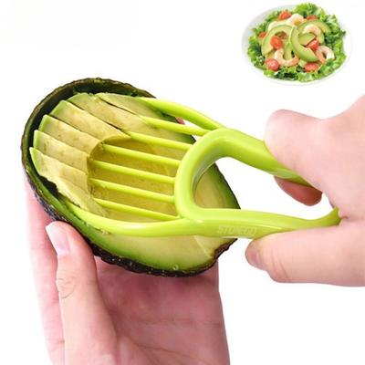 3'ü 1 Arada Avokado Dilimleyici Shea Çekirdek Çıkarıcı Meyve Soyucu Kesici Posa Ayırıcı Plastik Bıçak Mutfak Sebze Aletleri