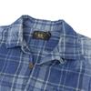 RRL Men's Cotton and Linen Checkered Shirt, Blue, Size M tops M blueUsed