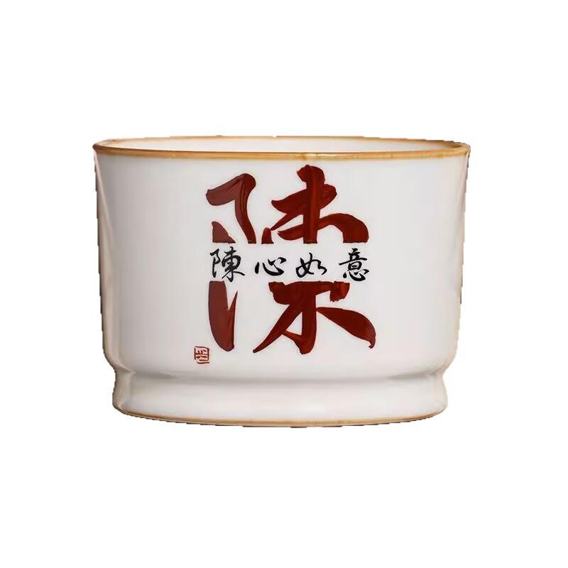 Ru Kiln Hundred Surnames Master Cup Single Cup Open Piece Tea Cup Ceramic Household Personal Special Tea Cup Single