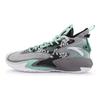 Kong Chao 3 Stoßdämpfung Rutschfest Abriebfest High-Top Basketballschuhe Herren Sneakers Schwarz Grau 112131601-5