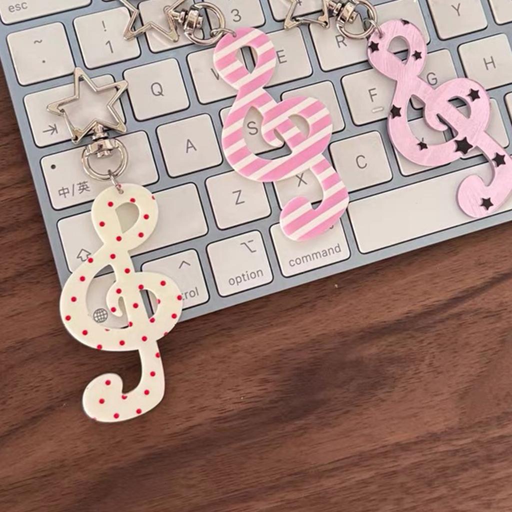 Musiknoten-Schlüsselanhänger für Schlüssel Taschen Rucksäcke Acryllegierungsdesign Leicht Tragbar Geschenk für Musiker Musikliebhaber