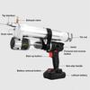 600ml 600W Cordless Electric Grease Guns Rechargeable Lithium Battery Grease Guns 21V Electric Drill Screwdriver