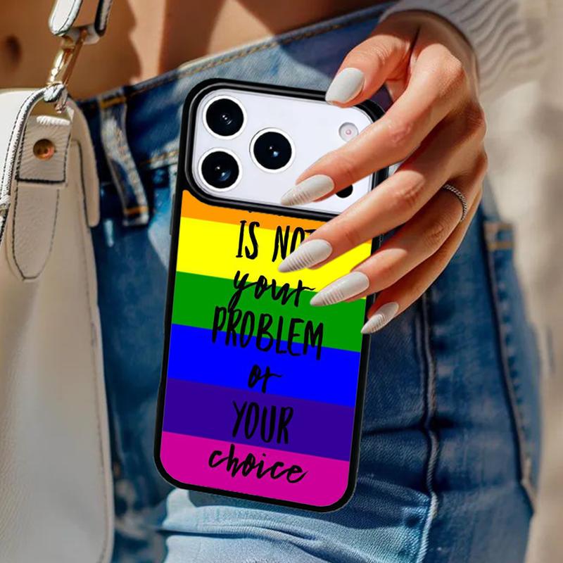 Gay Lesbian LGBT Rainbow Pride Phone Case For iPhone 17 Air 14 15 13 12 Max Cover For Apple 14 15 16 16e 11 Pro Max Plus Coque