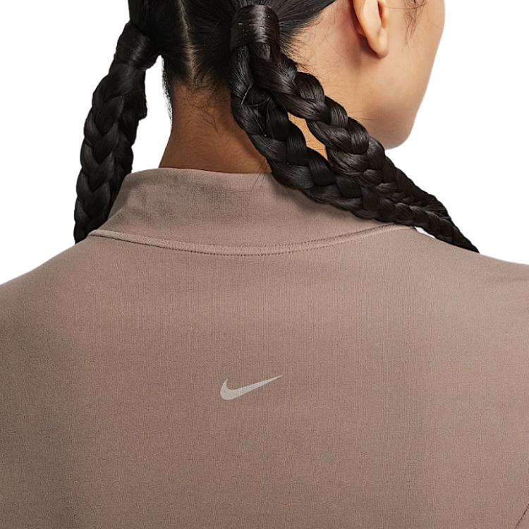 Nike Zenvy Dri-Fit SS25 Full Zip Long Sleeve Jacket Women Jacket Mink-Brown White FV7424233