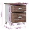Nightstand Brown and White 38*28*45 cm Paulownia Wood