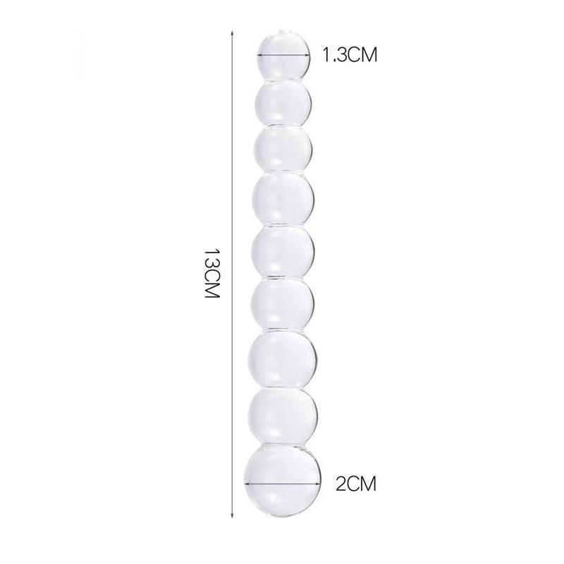 1Pcs Crystal Clear Glass Dildo Anal Beads Plug G-spot Stimulation Female Masturbation Adult Sex Toys for Lesbian
