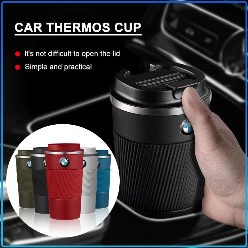 500ml Stainless Steel Coffee Tumbler Thermos Cup Portable Travel Thermal Mug For BMW M Performance 1 3 5 7 Series M3 M4 M5 M6 X1 X3 X5 X6 X7 E30 E34