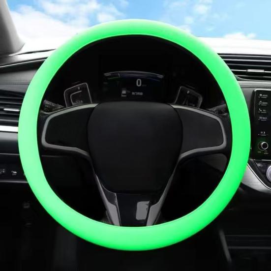 Silikon Lenkradbezug Rutschfest Schweißfest Griff Universal Lenkradschutz für Runde D-Form Flache Lenkräder