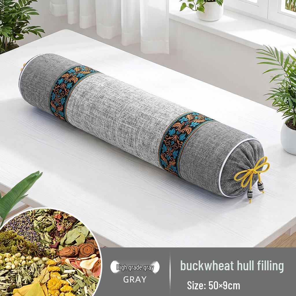 Mugwort & Buckwheat Herbal Neck Support Pillow for Traditional Chinese Medicine Therapy