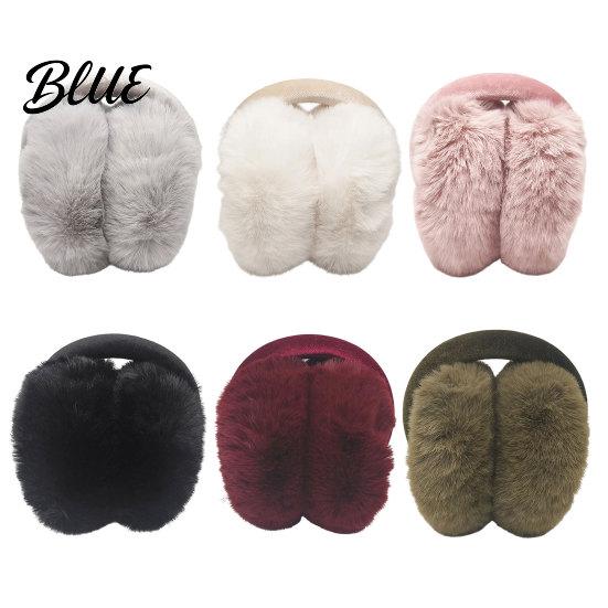Soft Plush Earmuffs for Adults Women's Winter Ear Muffs Faux Rabbit Fur Warmers Thermal Covers Outdoor Walking Sports Commuting Fluffy Cold Weather