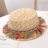 Kapelusz słoneczny do ochrony przed słońcem na plaży lato dla chłopców i dziewcząt słomkowy kapelusz do ochrony przed słońcem kapelusz z trawy