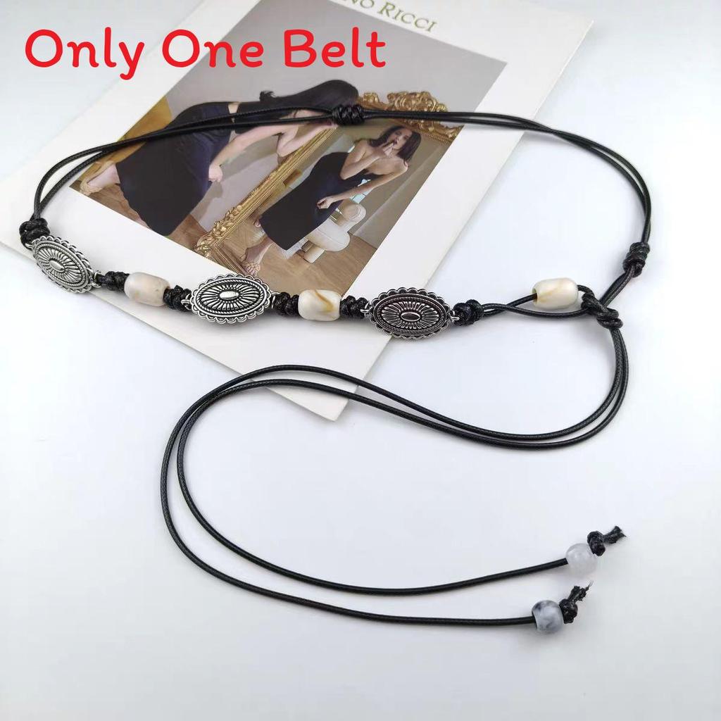 

Woven Waist Belt For Women With Alloy Buckle Casual Summer Accessory чорний