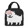 Undertale nervöser Hund isolierte Lunchtasche für Damen Büro-Kühltasche Thermische Lebensmittelbox Tragbare Lunchboxen Behälter
