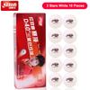 Pelotas de Tenis de Mesa DHS con Costura D40+ ABS Nuevo Material 10 Piezas/Caja Pelotas de Ping Pong Profesionales Aprobadas por la ITTF para Entrenamiento