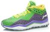 LiNing WOW 3 Way Of Wade 3 All-Star Cushioned Slip-Resistant Coverage Mid-Top Basketball Shoes Men's Green Purple ABAJ013-30
