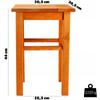 KADAX Wooden Kitchen Stool Chair 43.5cm Solid Alder