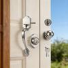 High Security Front Door Handle Lock Set Precisions Cylinder Antislip Sliding Handle for Enhances Protecting